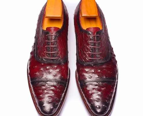 Luxurious Footwear BRUCEGAO Ostrich Skin Shoes