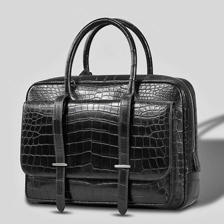 Alligator Leather Briefcase Laptop Bag Business Work Bag-1