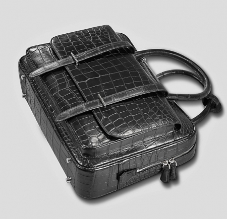 Alligator Leather Briefcase Laptop Bag Business Work Bag-2