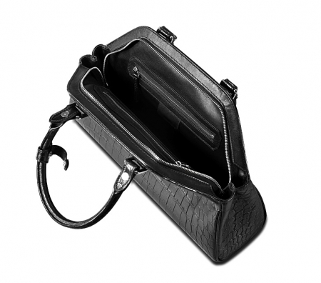 Alligator Leather Handbag Designer Tote Purse Top-handle Bag-Lining