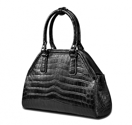 Alligator Leather Handbag Designer Tote Purse Top-handle Bag-Micro side