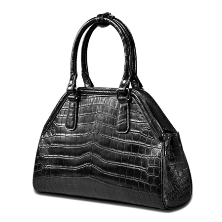 Alligator Leather Handbag Designer Tote Purse Top-handle Bag-Micro side