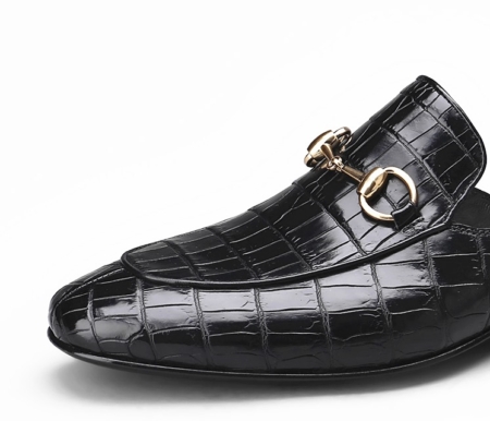 Alligator Leather Horsebit Slipper for Men-Details