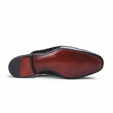 Alligator Leather Horsebit Slipper for Men-Sole