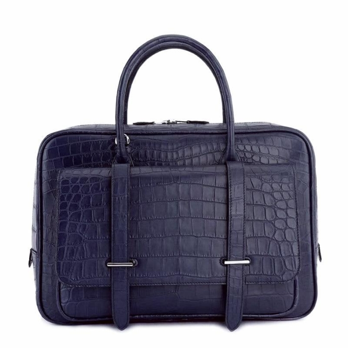 Luxury Alligator Leather Briefcase Laptop Bag Business Work Bag for Men