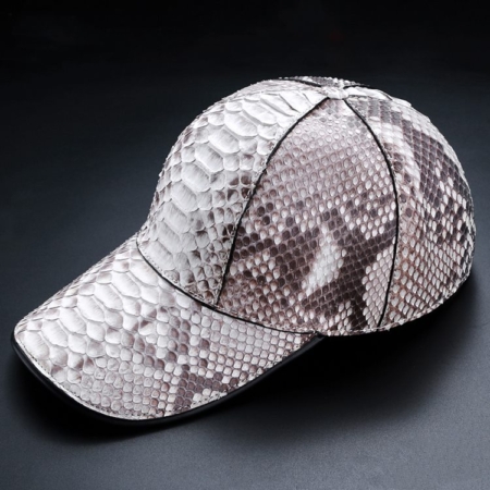 Python Skin Baseball Cap-White