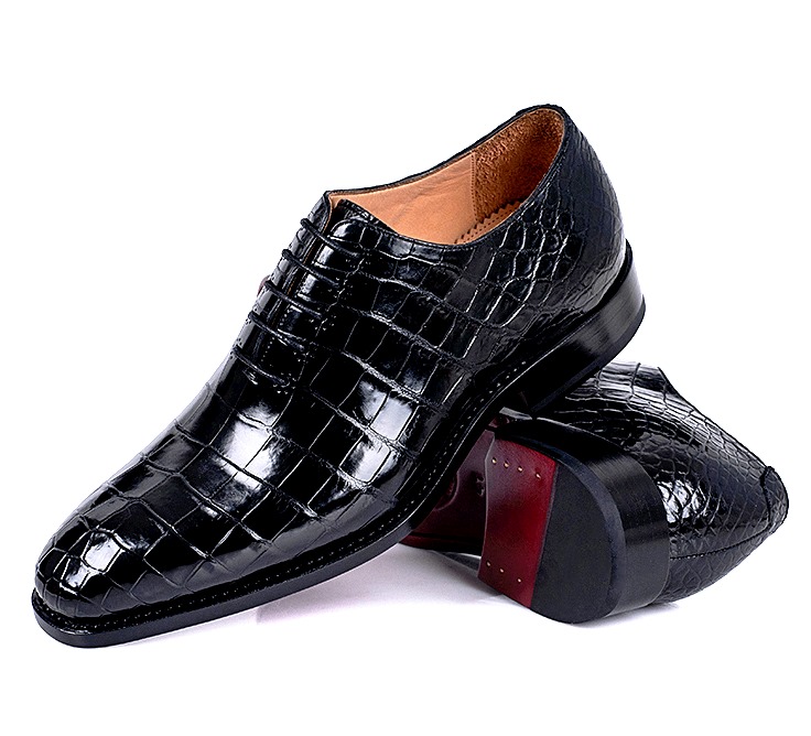 Handcrafted Wholecut Alligator Leather Oxford Shoes