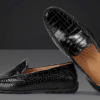 Alligator Moc Toe Slip-on Driving Style Loafer-1