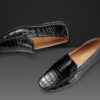 Alligator Moc Toe Slip-on Driving Style Loafer-2