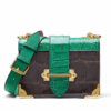 Mini Alligator Shoulder Bags Evening Clutch Purses - Brown