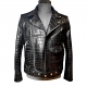 Casual Alligator Leather Motorcycle Biker Jacket for Men