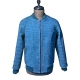 Stylish Suede Crocodile Leather Bomber Jackets - Blue