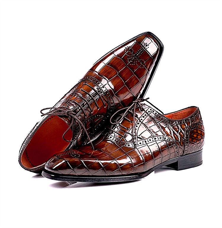 Alligator Business Dress Shoes Formal Brogue Alligator Shoes