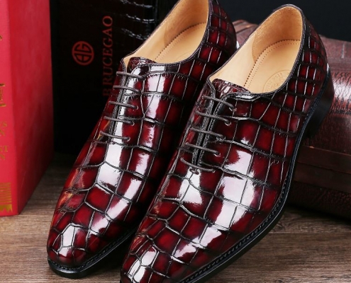 Mens Classic Alligator Leather Dress Shoes Goodyear Welt