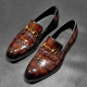 Alligator Leather Wingtip Bit Penny Loafer