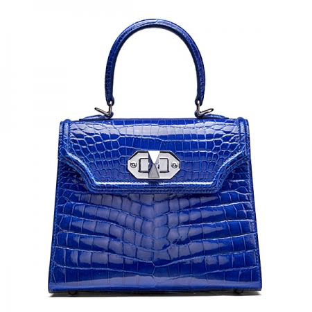Designer Alligator Handbags Turn Lock Shoulder Bags