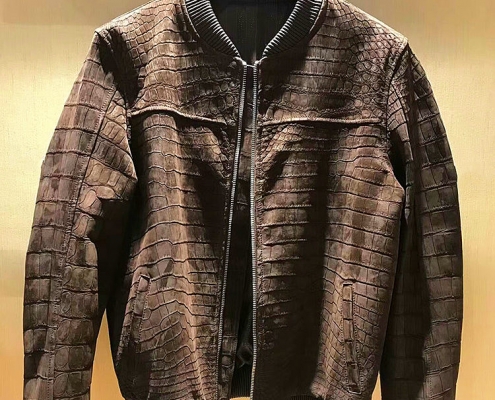 Leather Crocodile Jacket Luxury