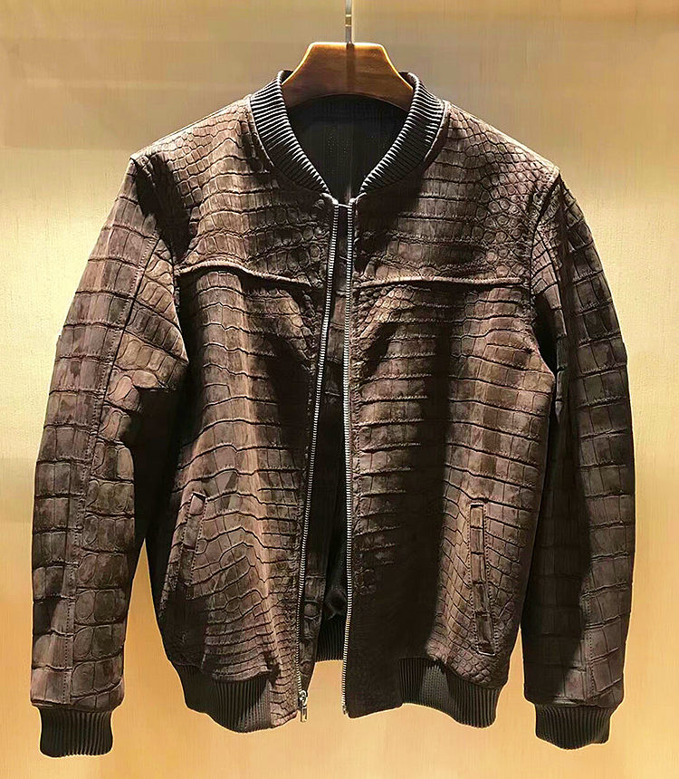 handmadeleather68 Crocodile Leather Jacket