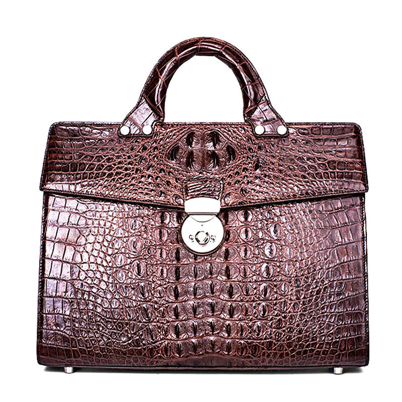 Men’s Classic Original Crocodile Leather Briefcase