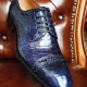 Alligator Leather Shoes Modern Cap-toe Derby Shoes