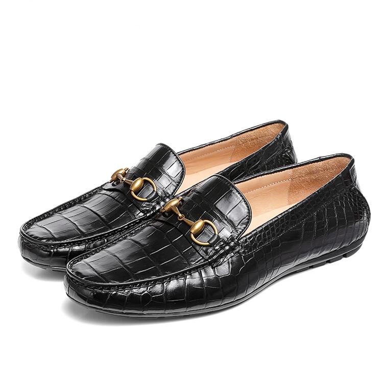 Alligator Penny Loafers Moccasin Slip-on Flats Boat Shoes Driving Shoes