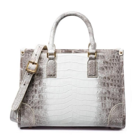 Alligator Satchel Handbags Shoulder Purses Work Bags for Women-White
