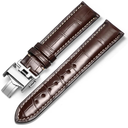 Alligator Watch Straps for Longines-Brown