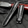 Longines Alligator Watch Bands-Black