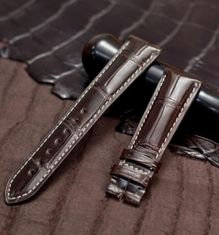 Longines Alligator Watch Bands-Brown