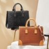 Womens Alligator Satchel Handbags Shoulder Purses Work Bags