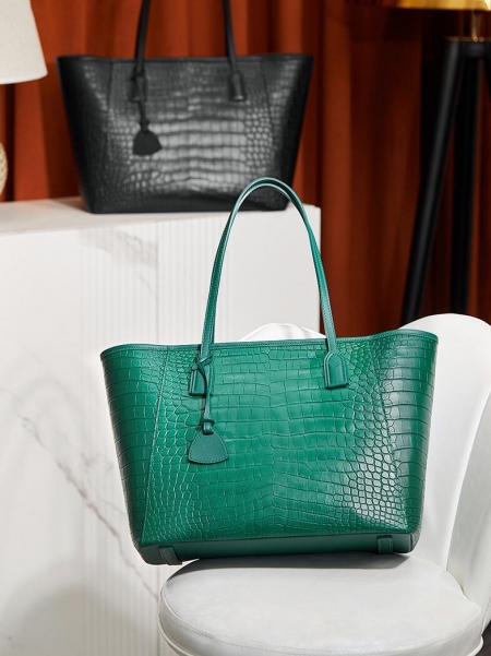 Alligator Tote Shoulder Bags Travel Tassel Handbags Laptop Bags for Women
