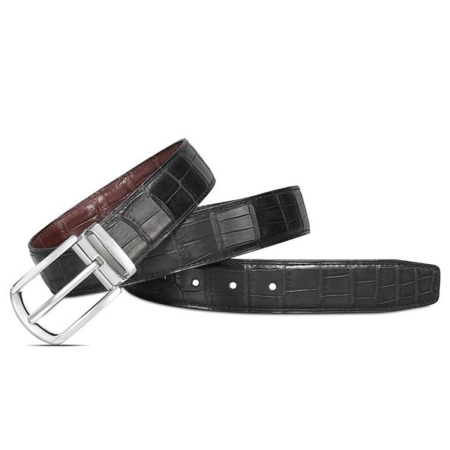 Alligator Leather Reversible Belts