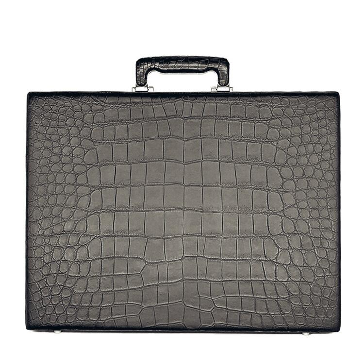 Best Leather Briefcases-Hard Alligator Leather Attache Briefcase Executive Case for Men