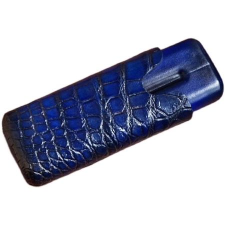 Alligator and Crocodile Cigar Cases-Blue