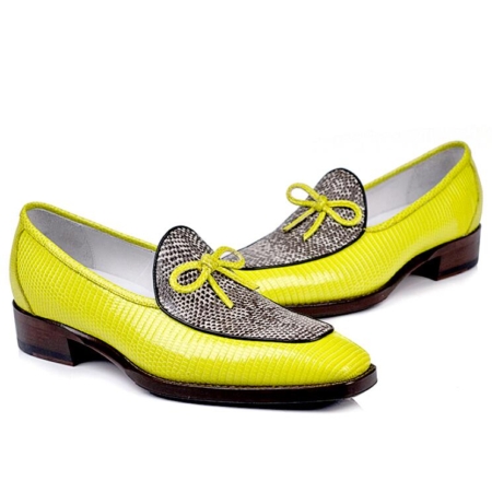 Lizard Skin Tassel Loafer Slip-On Shoes for Men-1