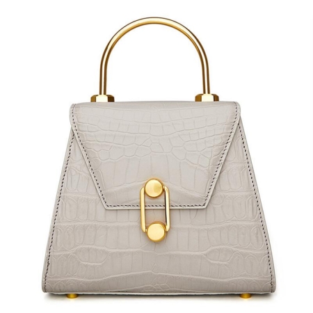 Stylish Alligator Evening Handbags Shoulder Bags-Beige