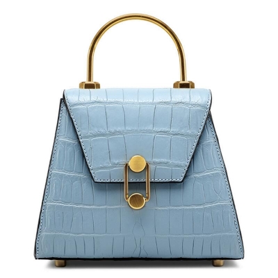 Stylish Alligator Evening Handbags Shoulder Bags-Blue