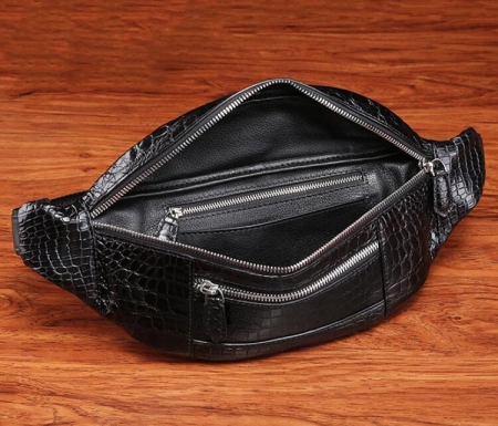 Alligator Chest Bag Sling Backpack Crossbody Bag-Inside