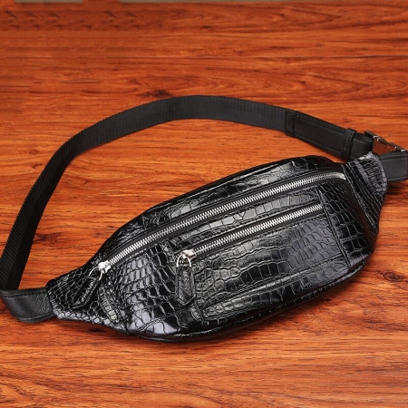 Alligator Chest Bag Sling Backpack Crossbody Bag for Men