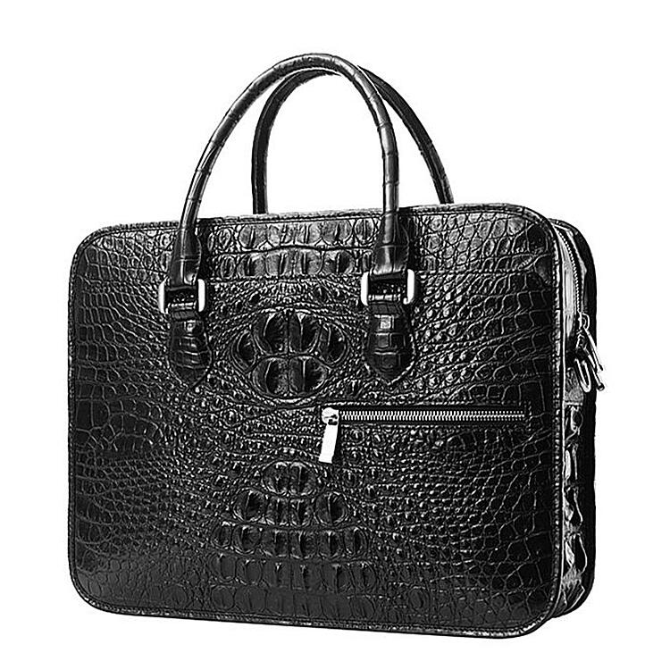 Luxury Laptop Bags for Men 2022-Crocodile Leather Briefcase Laptop Handbag Messenger Business Bags