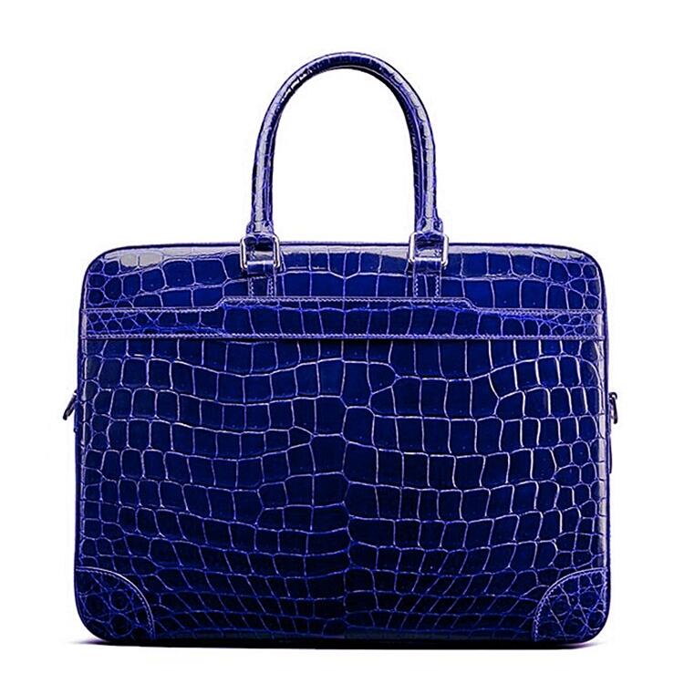 Luxury Laptop Bags for Men 2022-Luxury Alligator Briefcase Laptop Shoulder Bag Business Bag