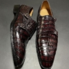 Alligator Double Monk Straps Shoes