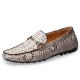 Snakeskin Bit Slip-on Loafers Driving Style Moccasin Shoes