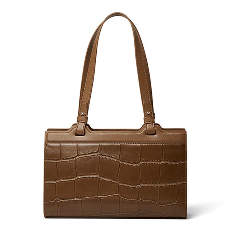 brown color handbag