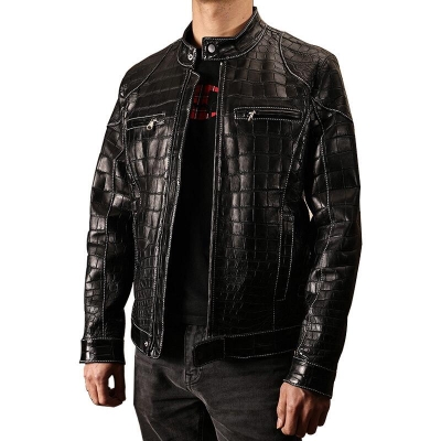 Alligator Leather Motorcycle Jacket