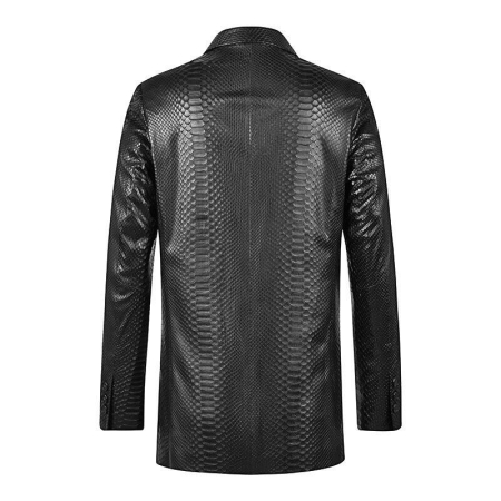 Snakeskin Jackets Python Skin Coats for Men-Back