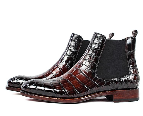 The Best Exotic Leather Boots For Men in 2022-Classic Alligator Chelsea Boots