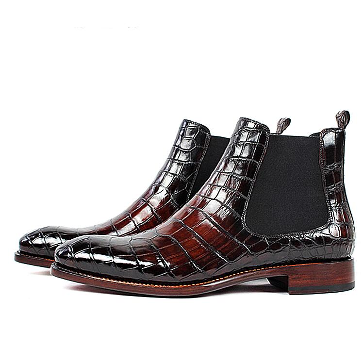 The Best Exotic Leather Boots For Men in 2022-Classic Alligator Chelsea Boots