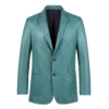 Ostrich Jacket Ostrich Leather Blazer Suit Coat-Blue