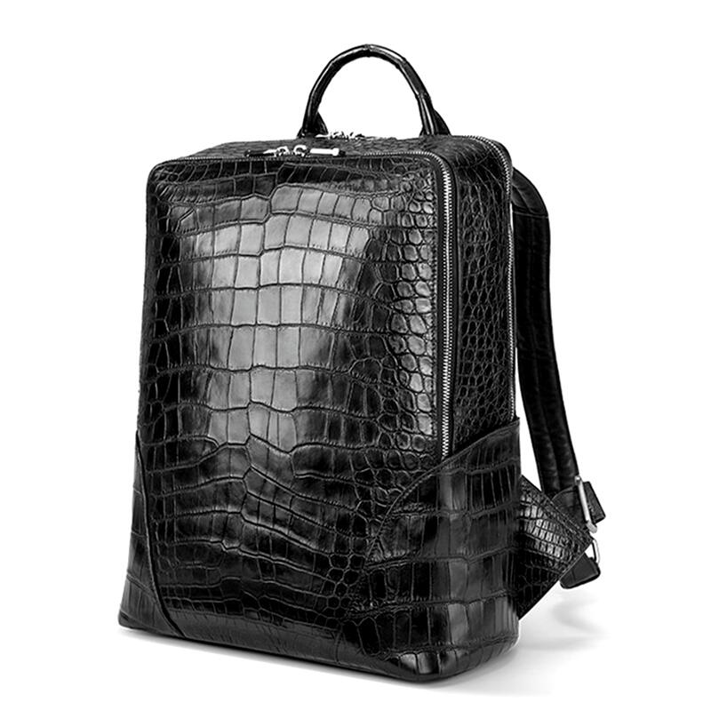 Alligator Leather Backpack Business Travel Daypack